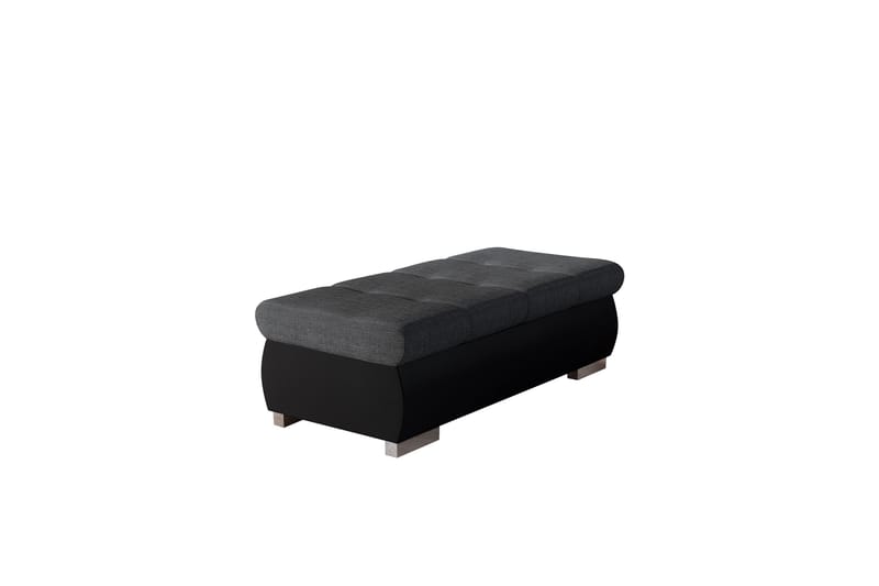 Cerys Fotpall 60 cm, Svart/Mörkgrå