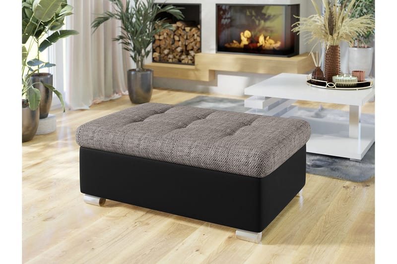 Dynir Fotpall 70 cm - Svart/Brun/Beige - Products - Möbler - Fåtölj & stolar - Pall & puff - Fotpallar