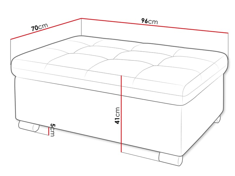 Dynir Fotpall 96 cm - Beige - Products - Möbler - Fåtölj & stolar - Pall & puff - Fotpallar