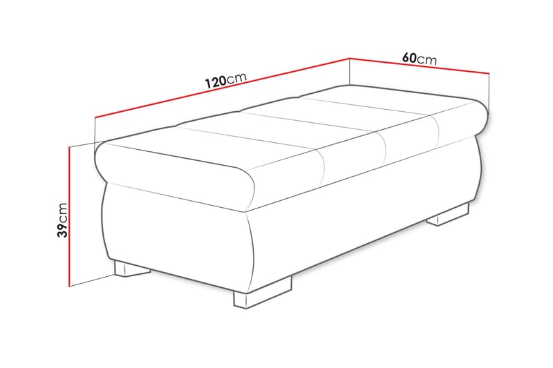 Gamal Fotpall 60 cm - Beige - Products - Möbler - Fåtölj & stolar - Pall & puff - Fotpallar