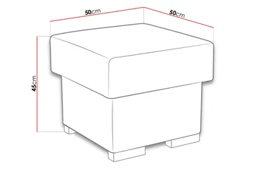 Lavona Fotpall LED-belysning - Grå - Products - Möbler - Fåtölj & stolar - Pall & puff - Sittpuff