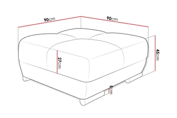 Simerly Fotpall 90 cm - Svart - Products - Möbler - Fåtölj & stolar - Pall & puff - Fotpallar