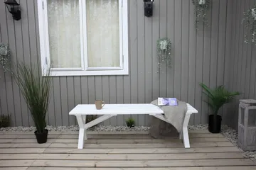 Scottsdale Sittbänk 140 cm Vit - KWA - Products - Möbler - Fåtölj & stolar - Sittbänk