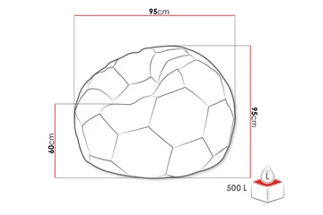 Svalliden Sittsäck 95 cm - Vit/Svart - Products - Möbler - Fåtölj & stolar - Sittsäck & saccosäck