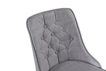 Velvet Deluxe Matstol - Grå/Svart - Products - Möbler - Fåtölj & stolar - Matstol & köksstol