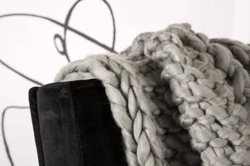 Kate Pläd 130x170 cm - Ljusgrå - Products - Textil & mattor - Filt & pläd