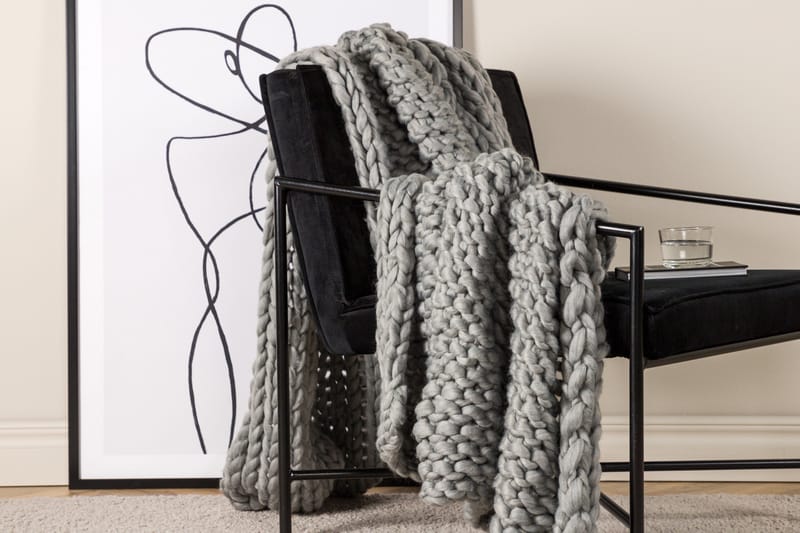 Kate Pläd 130x170 cm - Ljusgrå - Products - Textil & mattor - Filt & pläd