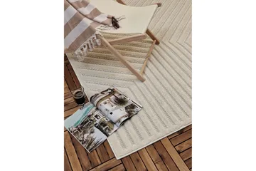 Hampton Flatvävd Matta 140x200 cm Rektangulär - Creme - Products - Textil & mattor - Matta - Flatvävd matta