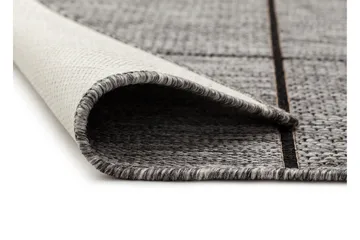 Madrid Square Flatvävd Matta 80x340 - Grå/Svart - Products - Textil & mattor - Matta - Flatvävd matta