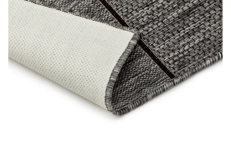 Madrid Square Flatvävd Matta 80x340 - Grå/Svart - Products - Textil & mattor - Matta - Flatvävd matta