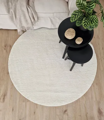 Feel Matta 240 Rund - Vit - Products - Textil & mattor - Matta - Modern matta - Ryamatta