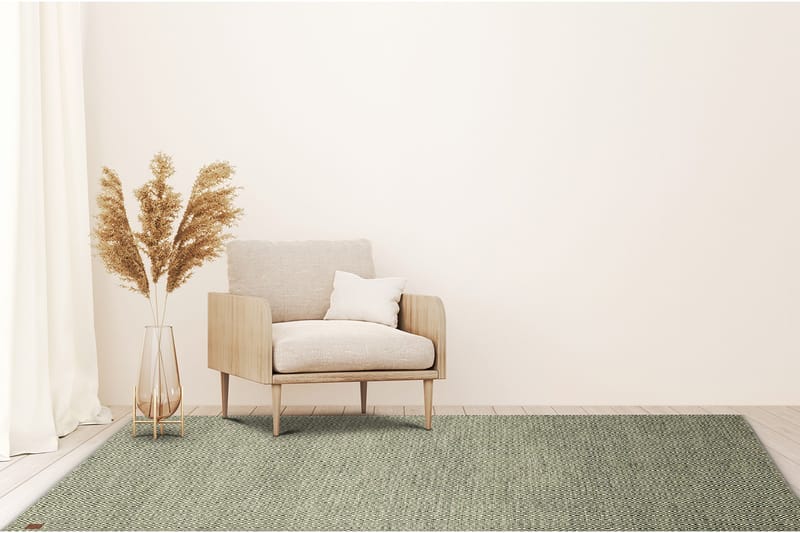 Gåsöga Ullmatta 140x200 cm Rektangulär - Grön - Products - Textil & mattor - Matta - Modern matta - Ullmatta
