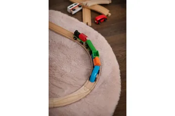 Heaven Ryamatta 80 cm Rund - Rosa - Products - Textil & mattor - Matta - Modern matta - Ryamatta