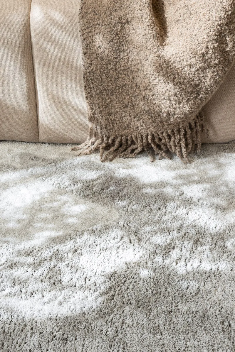 Cozy Ryamatta 110x160 cm Rektangulär - Silver - Products - Textil & mattor - Matta - Modern matta - Ryamatta