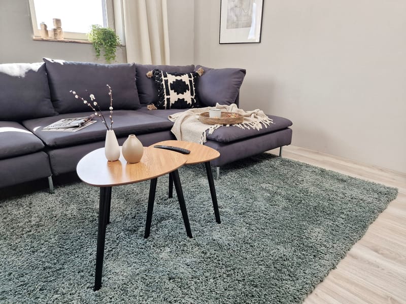 Lounge Ryamatta 133x190 cm Rektangulär - Grön - Products - Textil & mattor - Matta - Modern matta - Ryamatta