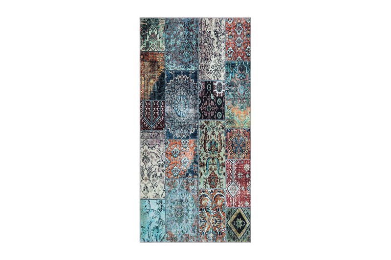 Shiraz Wiltonmatta 80x300 cm Oval, Flerfärgad