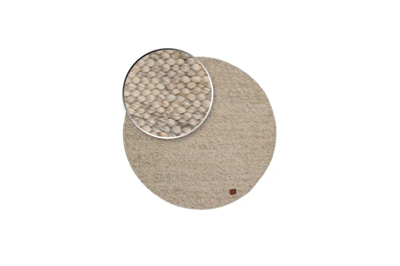 Skagen Ullmatta 160 cm Rund - Sandmelange - Products - Textil & mattor - Matta - Modern matta - Ullmatta