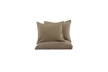 Mila Bäddset 2-Dels 220x240/50x60 cm - Brun - Products - Textil & mattor - Sängkläder - Bäddset & påslakanset - Påslakanset dubbelsäng