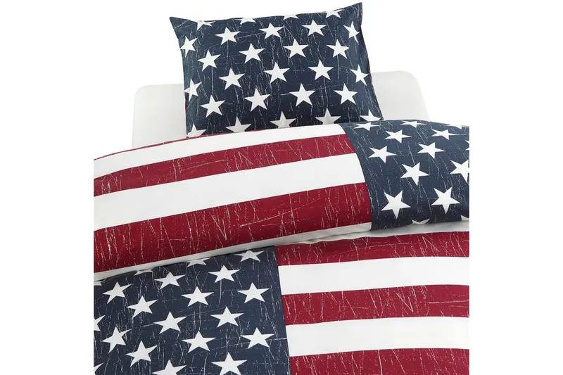 Påslakanset Enkelsäng 2-Dels United States Marinblå, Borganäs of Sweden