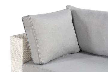 Bahamas Högermodul utomhus 140 cm i konstrotting - Vit / Ljusgrå dynor - Products - Utemöbler & utemiljö - Övrigt utemöbler - Moduler utesoffa