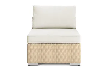 Bahamas Mittmodul utomhus i konstrotting med Ljus vattenavisande dyna - Beige - Products - Utemöbler & utemiljö - Övrigt utemöbler - Moduler utesoffa - Mittmodul utesoffa