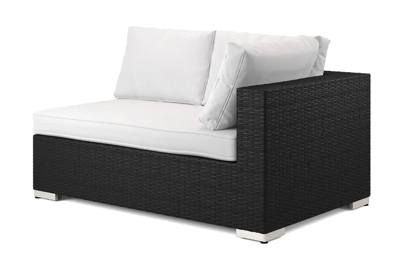 Bahamas Vänstermodul utomhus 140 cm i konstrotting - Svart - Products - Utemöbler & utemiljö - Övrigt utemöbler - Moduler utesoffa - Vänstermodul utesoffa