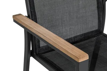 Las Vegas Stapelstol Utomhus - Svart/Teak - Products - Utemöbler & utemiljö - Balkong & altan - Balkongmöbler - Balkongstol