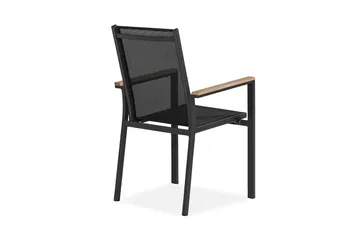 Las Vegas Stapelstol Utomhus - Svart/Teak - Products - Utemöbler & utemiljö - Balkong & altan - Balkongmöbler - Balkongstol