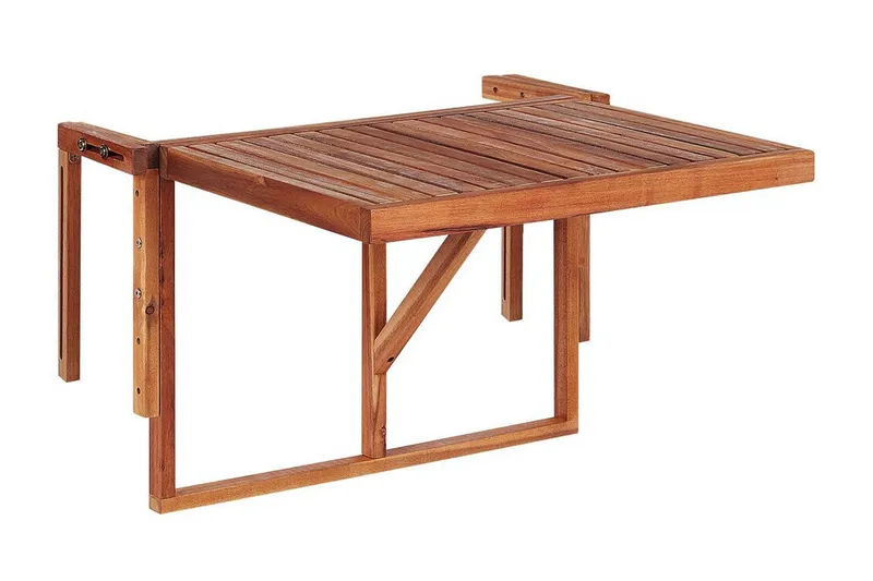 Ponoka Balkongbord Hängande och Utebord 70 cm Trä, Mörkbrun