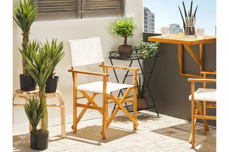 Ponoka Hängande Balkongbord och Utebord 70 cm Trä - Ljusbrun - Products - Utemöbler & utemiljö - Balkong & altan - Balkongmöbler - Balkongbord