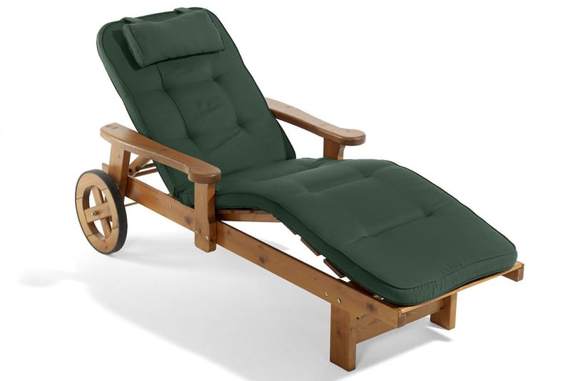 Woodline Solsängsdyna med nackkudde Fritab Grön - Products - Utemöbler & utemiljö - Dynor - Solsängsdynor