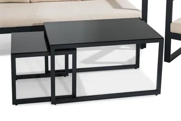 Aspvik Soffgrupp - Svart / Gråa dynor - Products - Utemöbler & utemiljö - Loungemöbler - Loungeset & loungegrupp