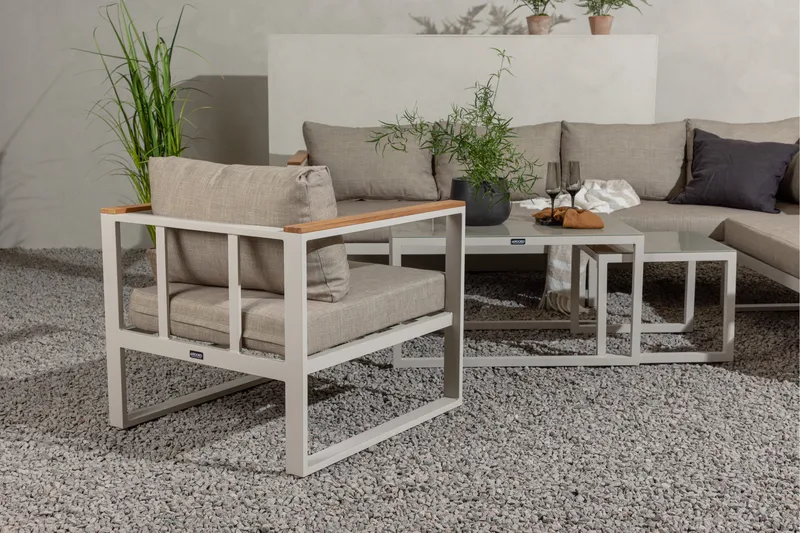 Aspvik Stor Loungegrupp Utomhus – 7-sits Loungeset i Aluminium - Products - Utemöbler & utemiljö - Loungemöbler - Loungeset & loungegrupp