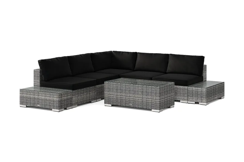 Bahamas Hörnsoffa (Vändbar) öppet avslut inkl avslut 5 sits - bord utan hylla