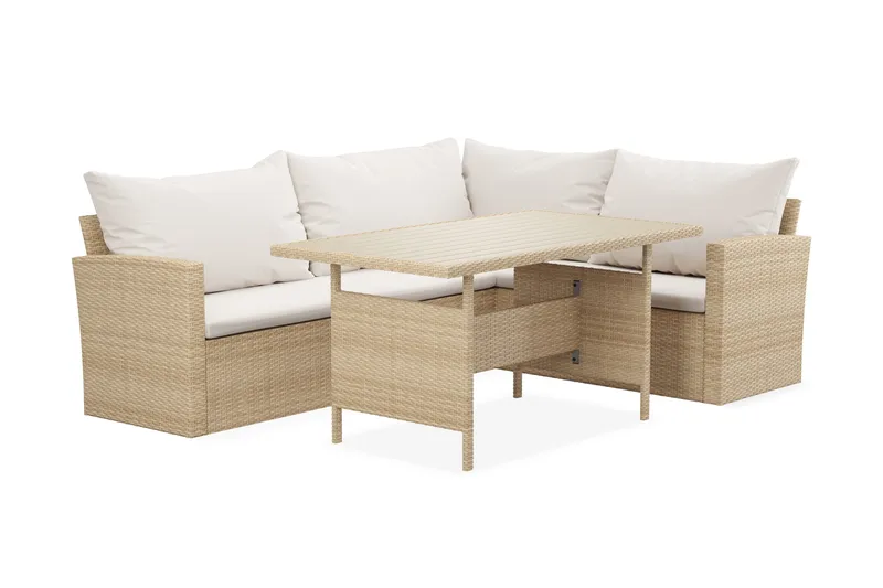 James Light 5-sits soffgrupp utomhus Högervänd i konstrotting - Beige - Products - Utemöbler & utemiljö - Loungemöbler - Loungeset & loungegrupp