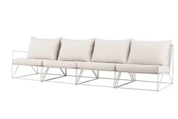 Usteryd 4 sits Loungesoffa - Beige - Products - Utemöbler & utemiljö - Loungemöbler - Loungesoffor
