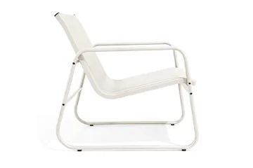 Pelanda Loungegrupp  - Soffa och 2 fåtöljer i stål soffbord med frostad glasskiva - Ljusbeige - Products - Utemöbler & utemiljö - Loungemöbler - Loungeset & loungegrupp