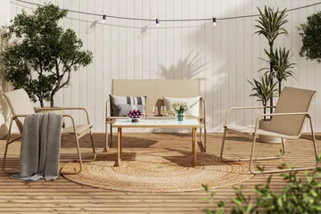 Pelanda Loungegrupp Utomhus - Beige - Products - Utemöbler & utemiljö - Loungemöbler - Loungeset & loungegrupp