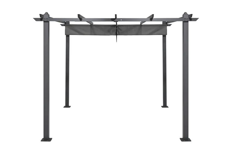 Porto Pergola 3x3 m i aluminium med tak för solskydd - Mörkgrå - Products - Utemöbler & utemiljö - Solskydd - Pergola