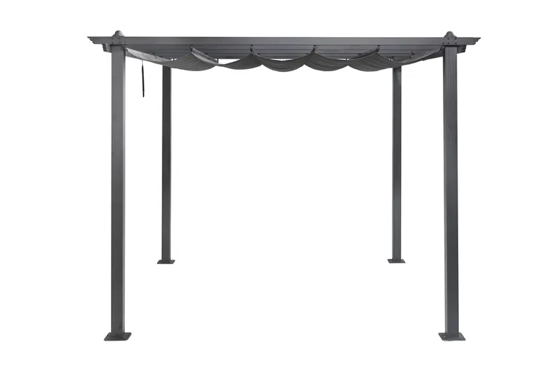 Porto Pergola 3x3 m i aluminium med tak för solskydd - Mörkgrå - Products - Utemöbler & utemiljö - Solskydd - Pergola