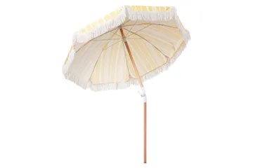 Teulon Parasoll 150 cm - Gul/Vit/Ljusbrun - Products - Utemöbler & utemiljö - Solskydd - Parasoll