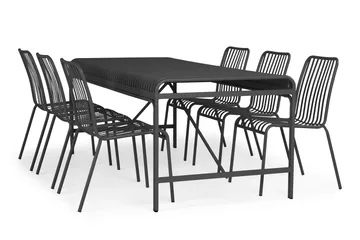 Jarva Rektangulärt Matbord Utomhus 90x200 cm i Metall - Svart - Products - Utemöbler & utemiljö - Utebord & trädgårdsbord - Matbord utomhus
