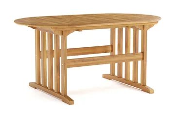 Menorca Ovalt Förl ängningbart Matbord i trä Utomhus 90x150 cm - Teak / Natur - Products - Utemöbler & utemiljö - Utebord & trädgårdsbord - Matbord utomhus