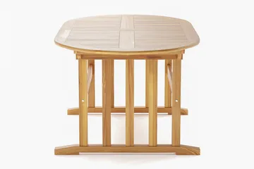 Menorca Stort Ovalt Förlängningbart Matbord i trä Utomhus 100x180 cm - Teak / Natur - Products - Utemöbler & utemiljö - Utebord & trädgårdsbord - Matbord utomhus