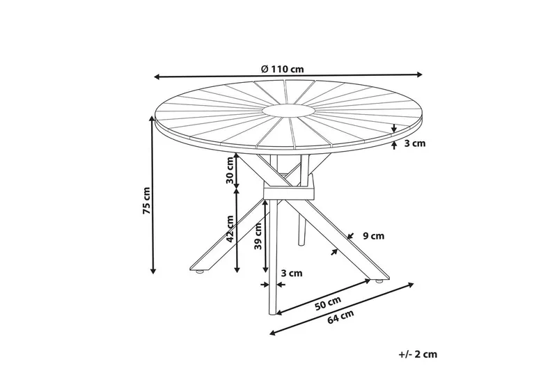 Runt bord Cissone - Products - Utemöbler & utemiljö - Utebord & trädgårdsbord - Matbord utomhus