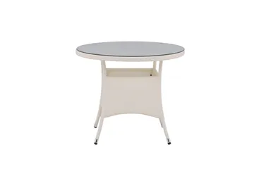 Volta Matbord Utomhus 90 Rund - Vit - Products - Utemöbler & utemiljö - Utebord & trädgårdsbord - Matbord utomhus