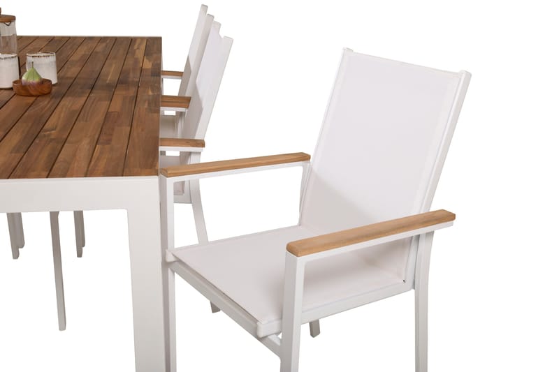 Bois Matgrupp Utomhus 200cm + 6 Texas Karmstolar - Svart/Grå - Products - Utemöbler & utemiljö - Utegrupp - Matgrupp utomhus