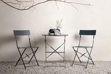 Marseille Caféset Rund Ø60 cm + 2 Matstolar Utomhus - Mörkgrå - Products - Utemöbler & utemiljö - Utegrupp - Cafegrupp & cafeset