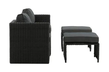 Quad Balkonggrupp 2-sits - Svart - Products - Utemöbler & utemiljö - Utegrupp - Cafegrupp & cafeset