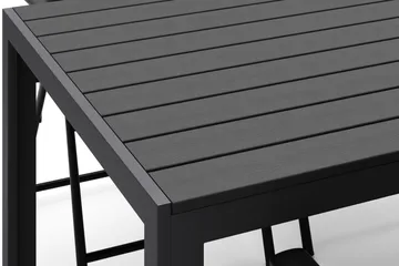 Siri Matbord 205 cm med 6 Sanna Matstolar - Svart - Products - Utemöbler & utemiljö - Utegrupp - Matgrupp utomhus